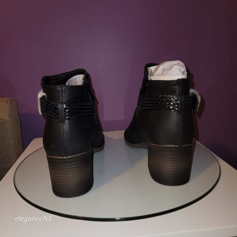 UNR8ED Women's Black Peep-Toe Ankle Boots Sz: 11M NWT - Picture 3 of 7